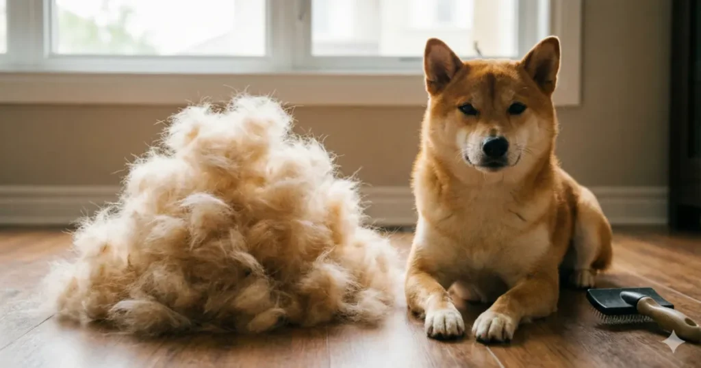 柴犬の換毛期はいつ？抜け毛対策5選のアイキャッチ